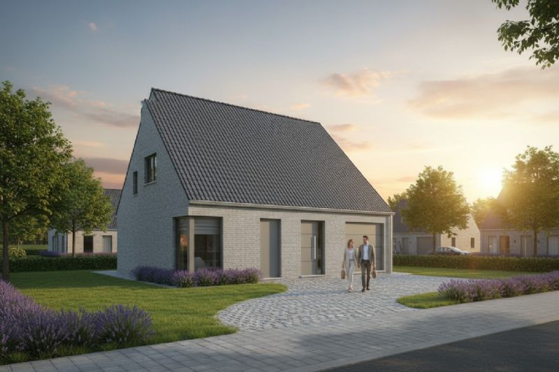 Nieuw te bouwen alleenstaande woning te Ieper.